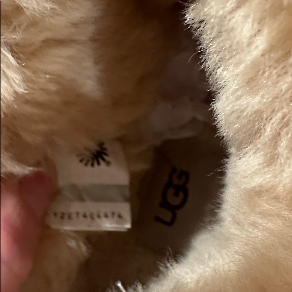 UGG Tan Suede Ankle Boots with Fur Lining - Picture 8 of 8